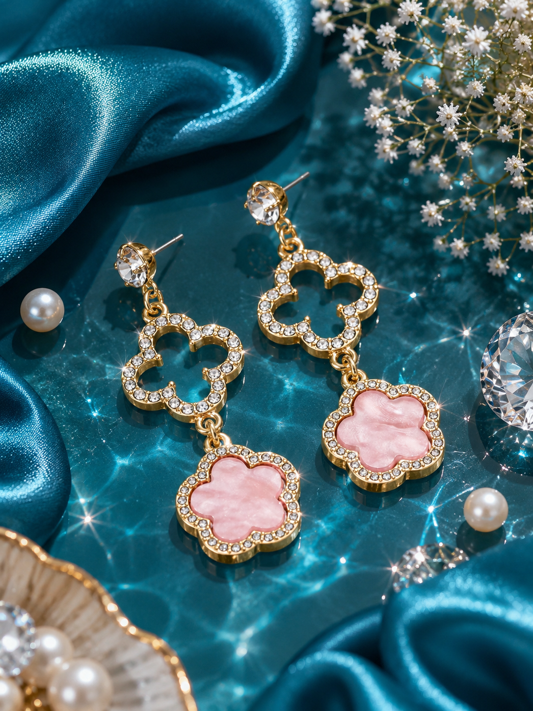 Rosalie Clover Drop Earrings