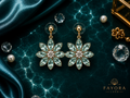 Aqua Petal Statement Earrings