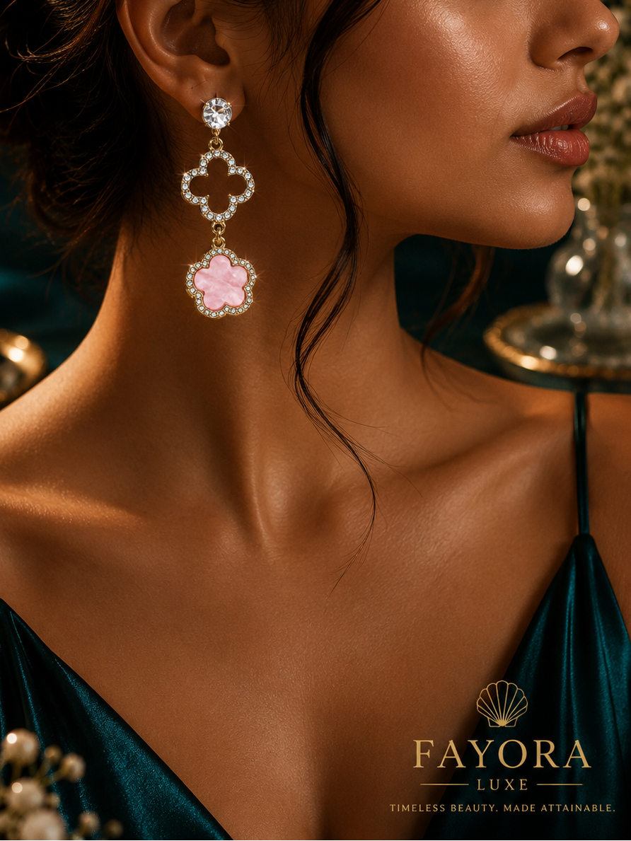 Rosalie Clover Drop Earrings