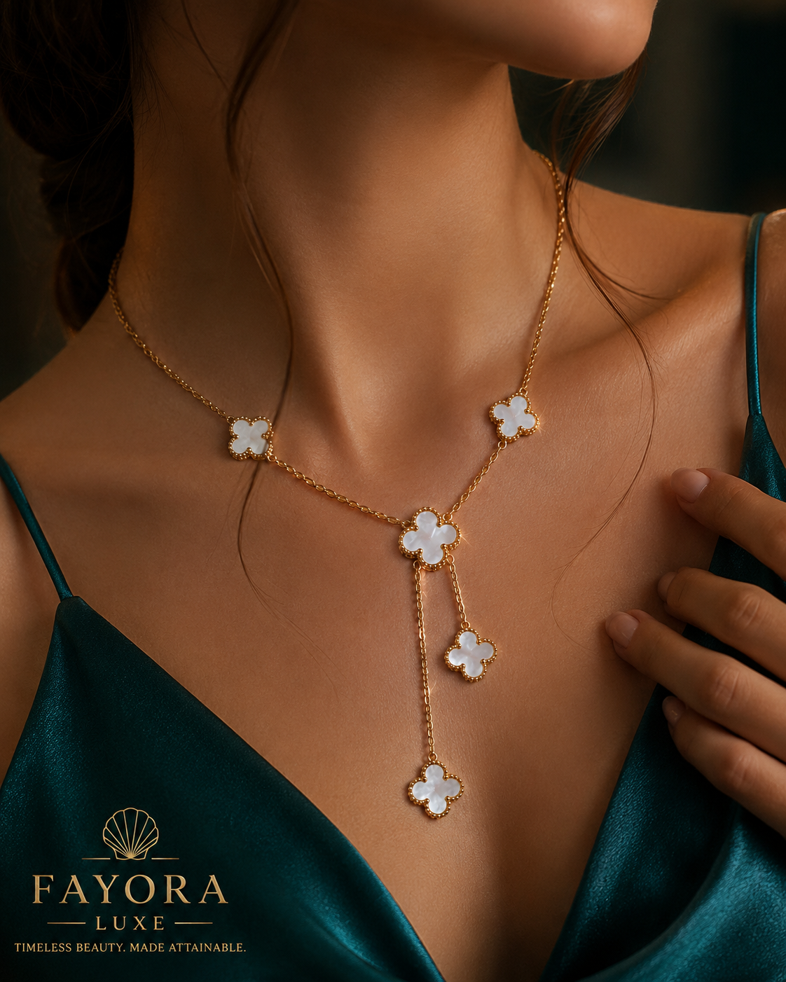 Moonlit Clover Necklace