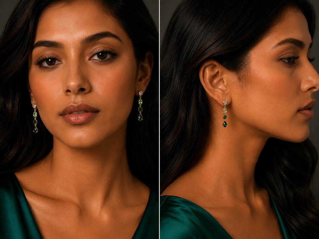 Emerald Tides Drop Earrings